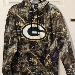 NFL Team Apparel Camouflage Green Bay Packers Hoodie, Small